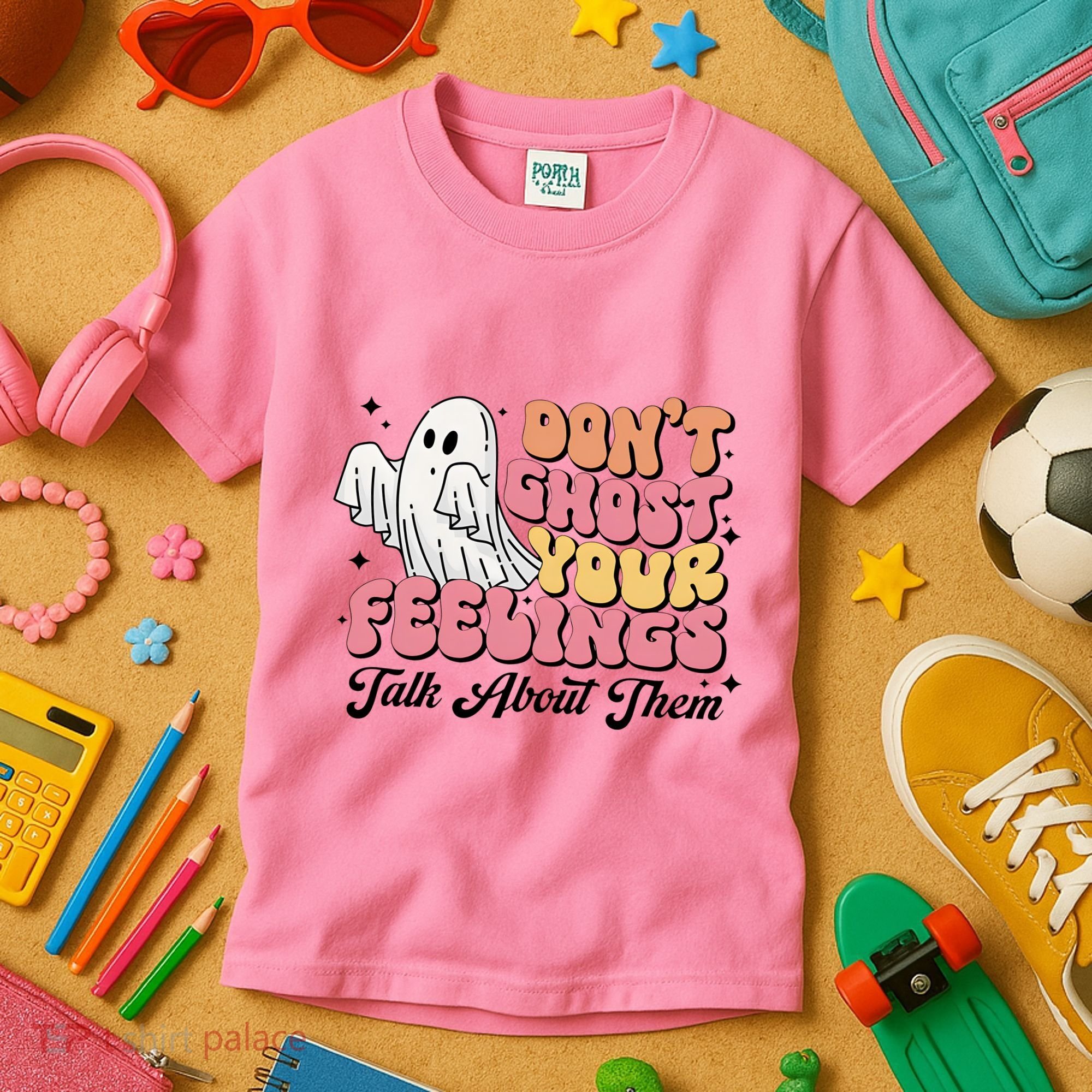 Dont Ghost Your Feelings Talk About Them Halloween Kids T-Shirt
