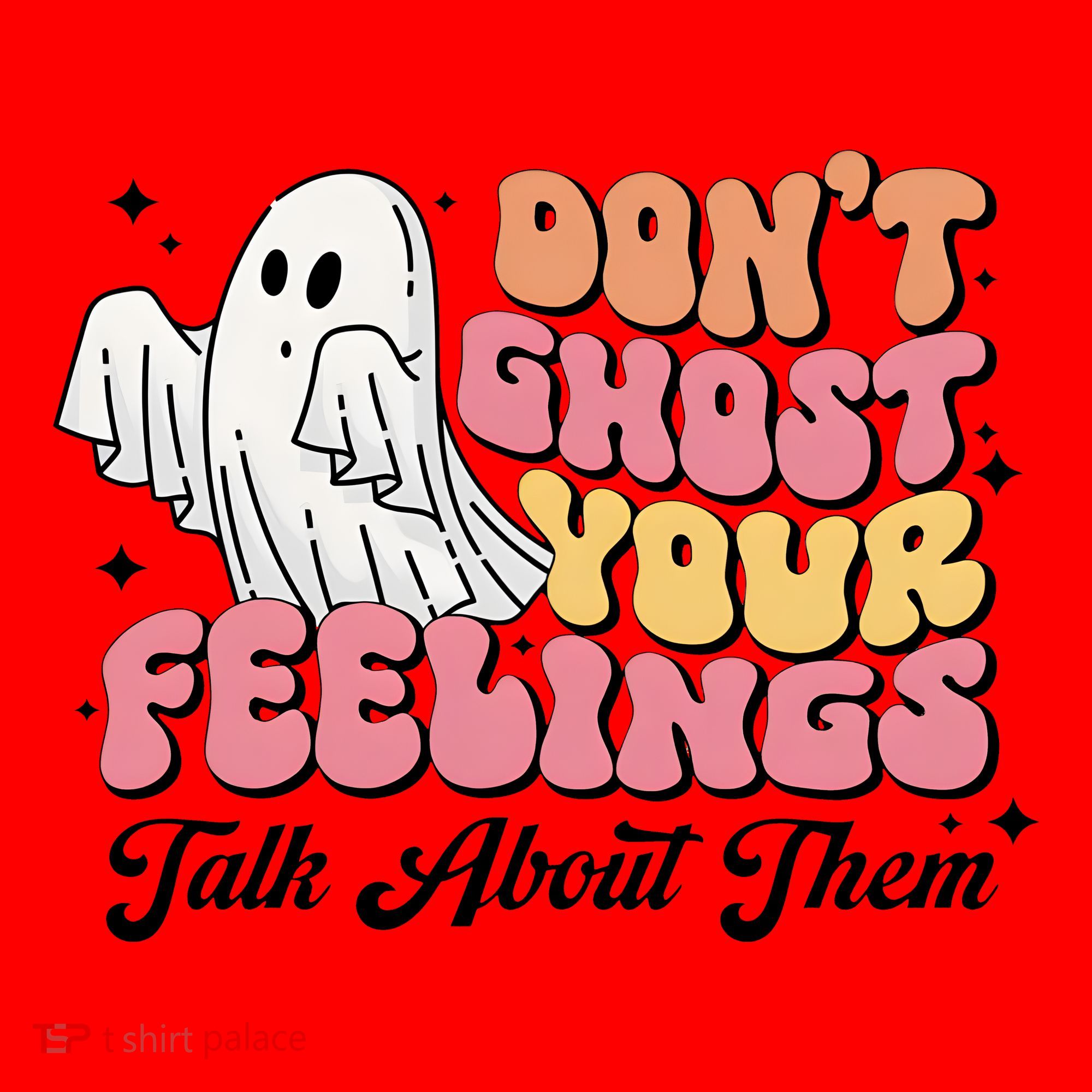 Dont Ghost Your Feelings Talk About Them Halloween Santa Hat