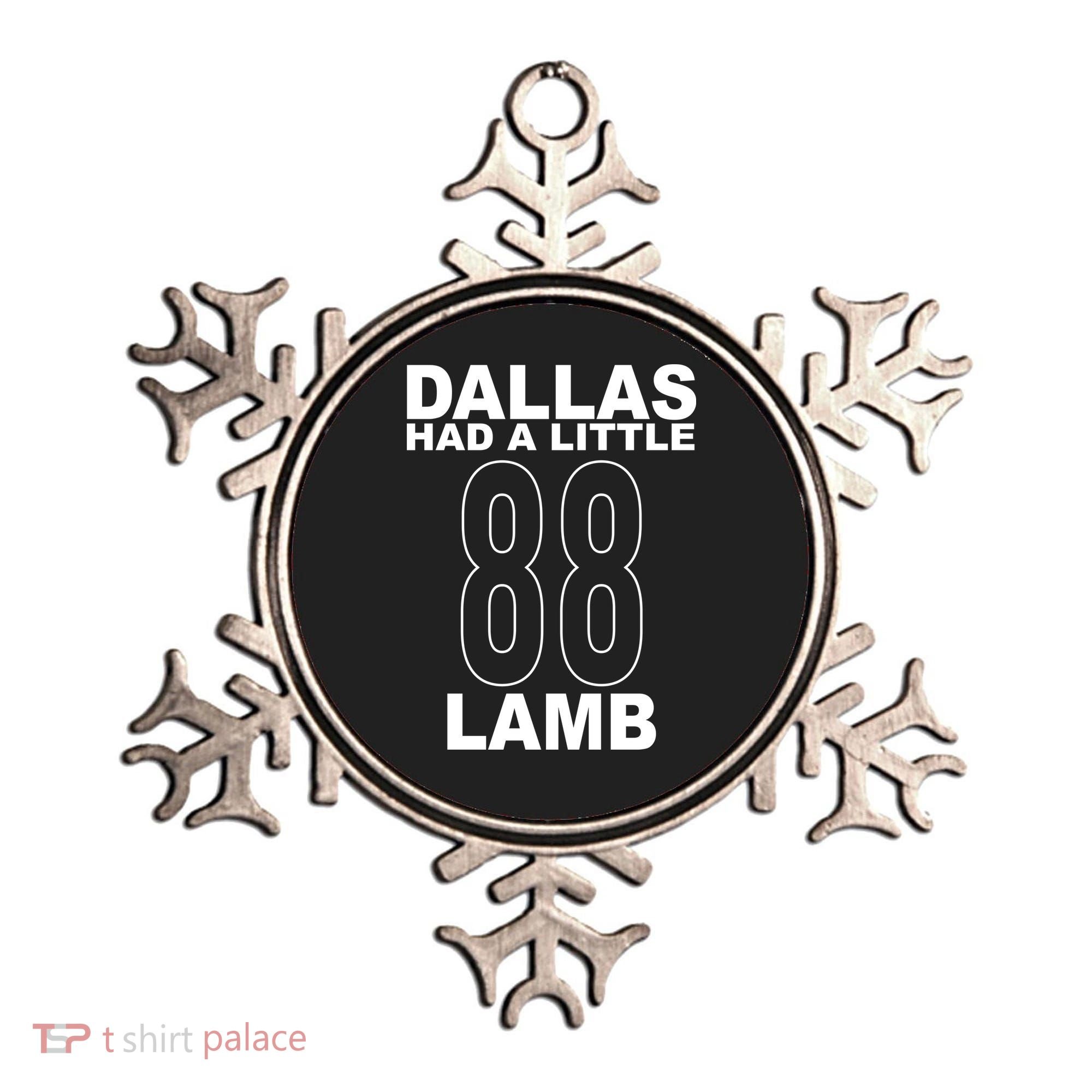 Dallas Had A Little 88 Lamb Football Ornament