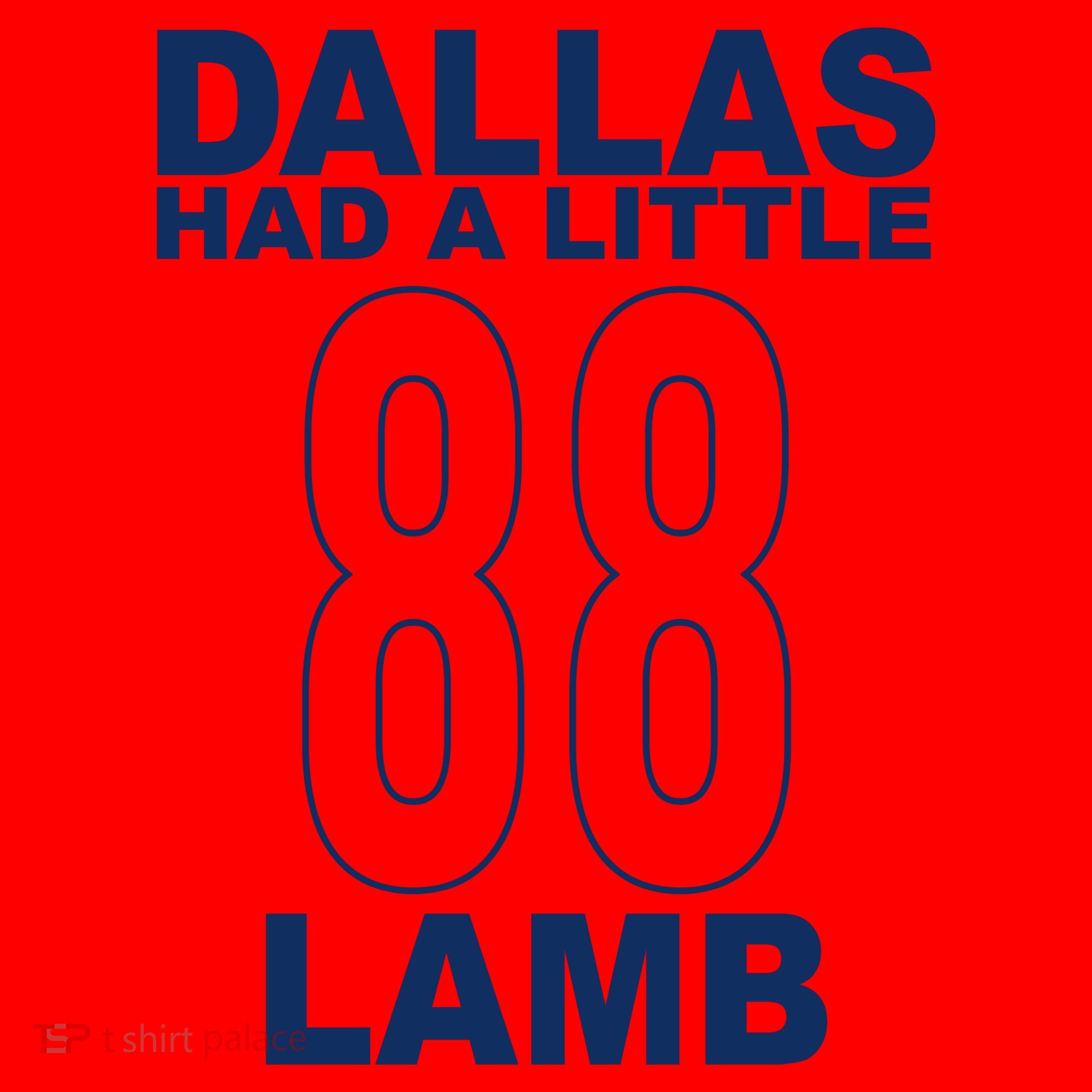 Dallas Had A Little 88 Lamb Football Santa Hat
