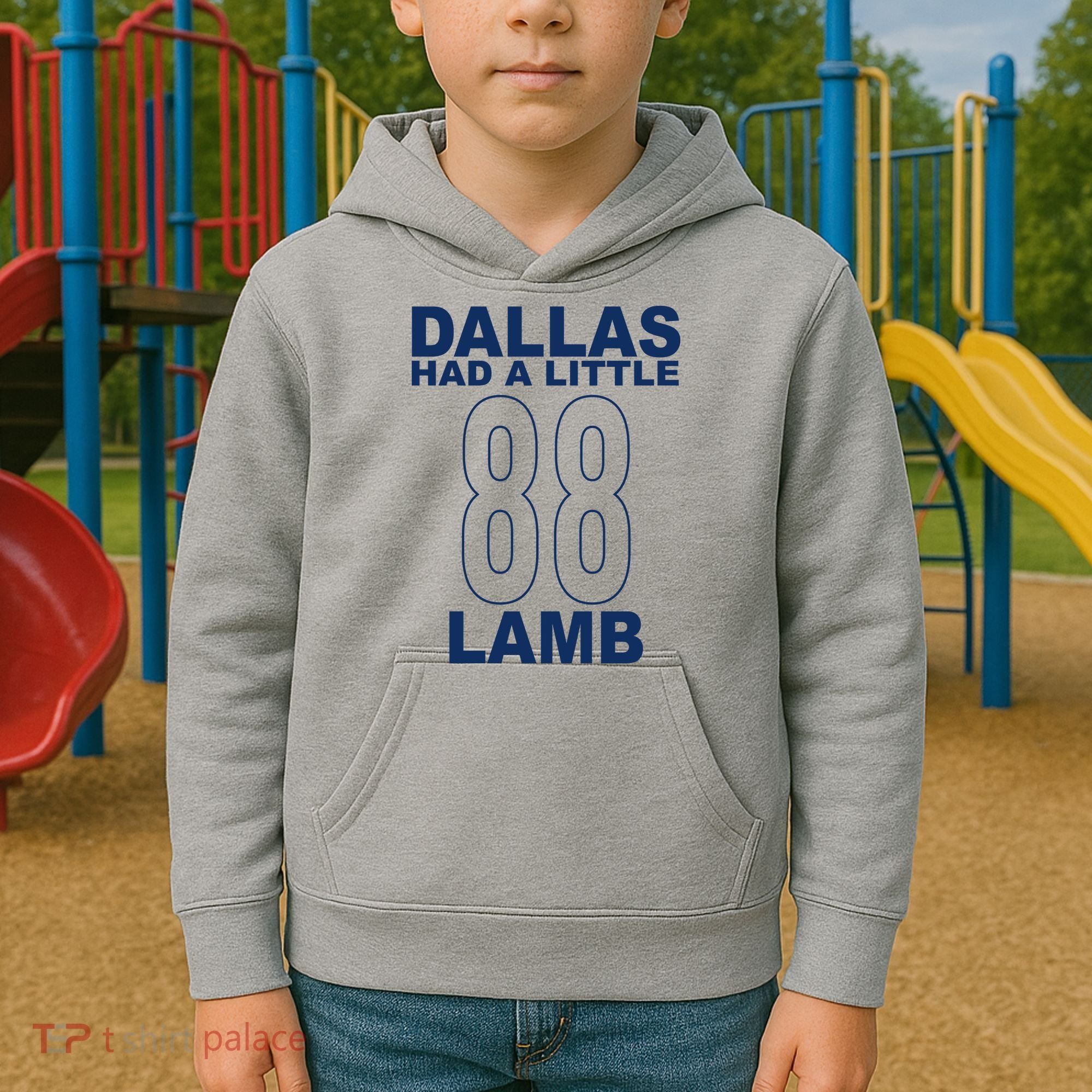 Dallas Had A Little 88 Lamb Football Kids Hoodie