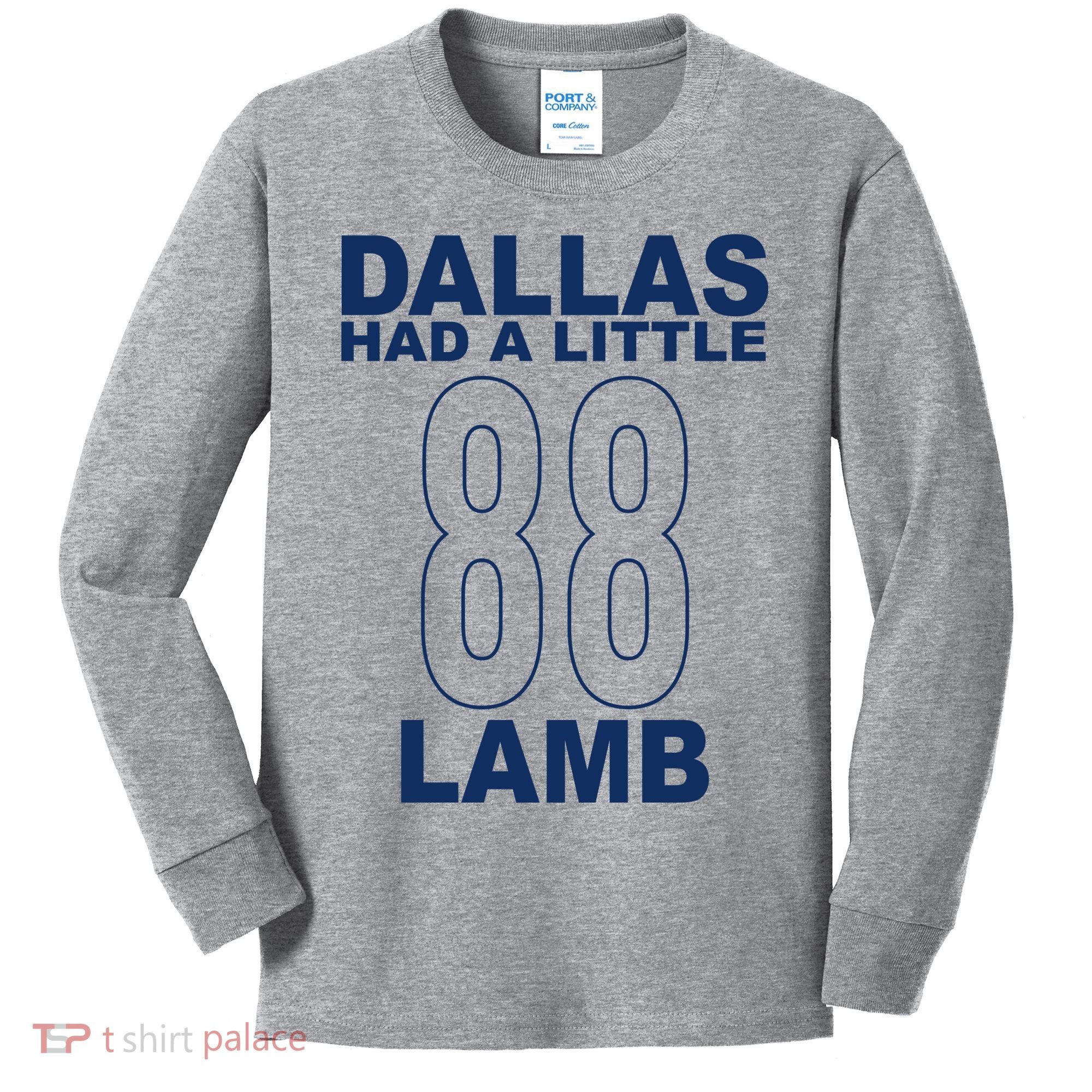Dallas Had A Little 88 Lamb Football Kids Long Sleeve Shirt