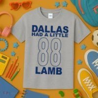 Dallas Had A Little 88 Lamb Football Kids T-Shirt thumb 3