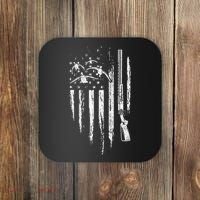 Duck Hunting American Flag Waterfowl Goose Gift For Hunter  Coaster thumb 0