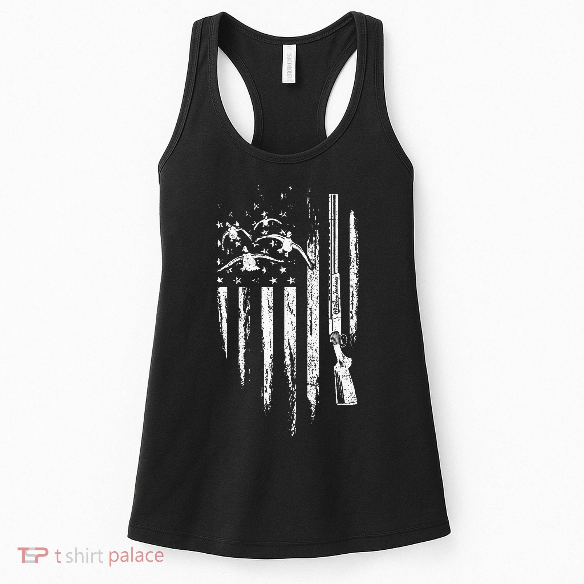 Duck Hunting American Flag Waterfowl Goose Gift For Hunter  Women's Tank Top