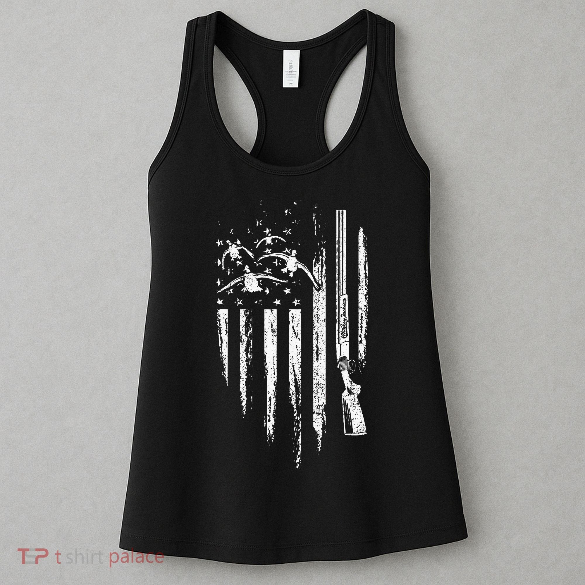 Duck Hunting American Flag Waterfowl Goose Gift For Hunter  Women's Tank Top