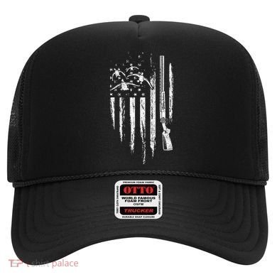 Duck Hunting American Flag Waterfowl Goose Gift For Hunter  Hat