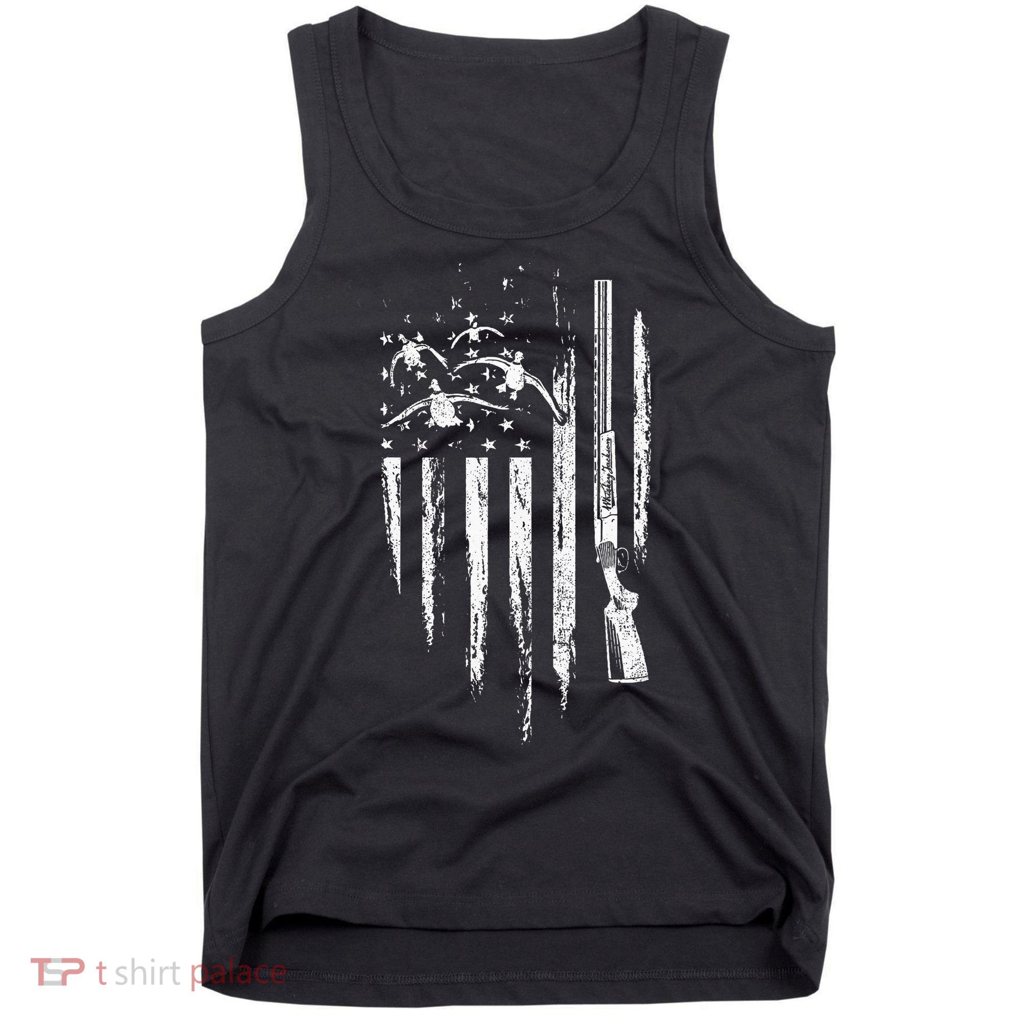 Duck Hunting American Flag Waterfowl Goose Gift For Hunter  Tank Top