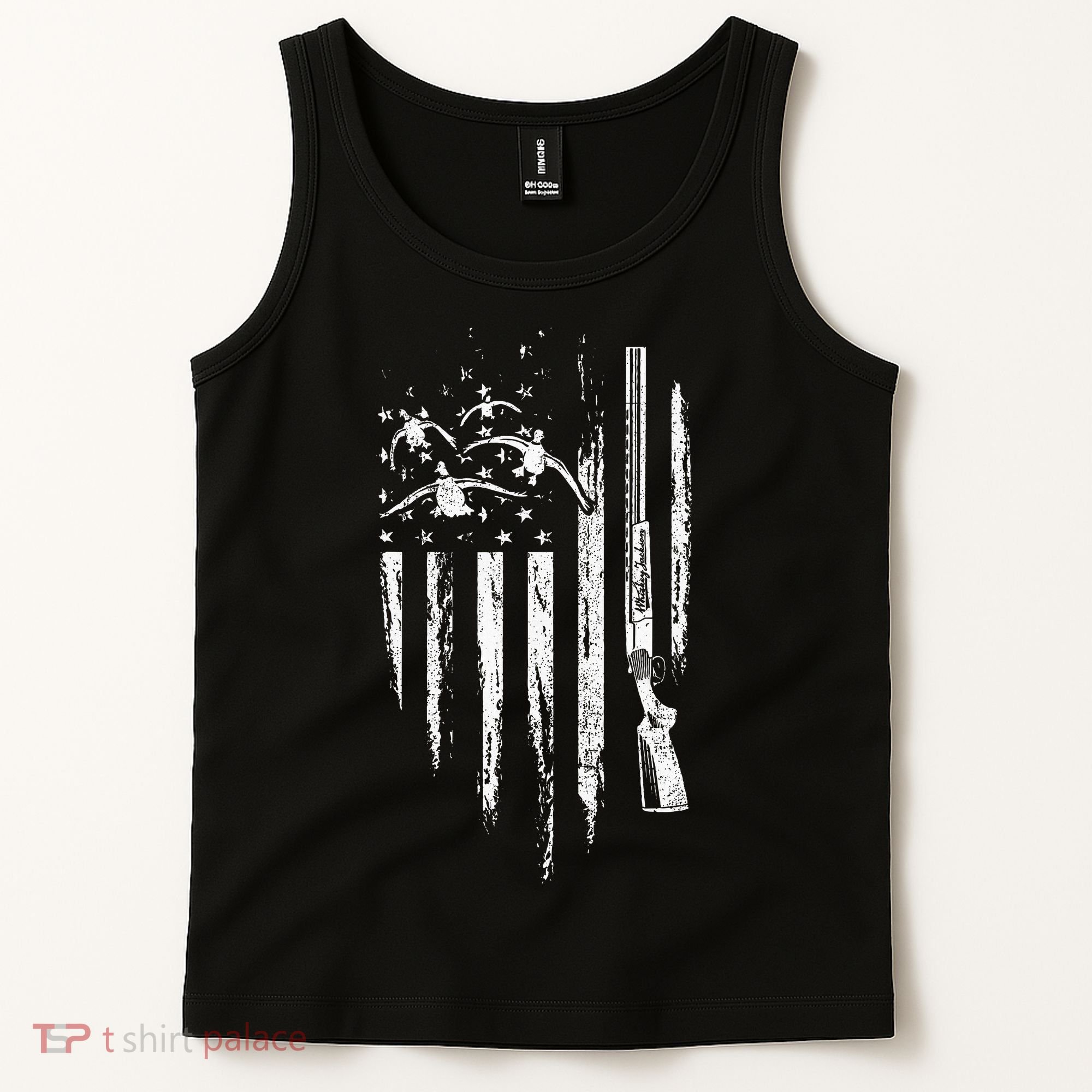 Duck Hunting American Flag Waterfowl Goose Gift For Hunter  Tank Top