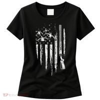 Duck Hunting American Flag Waterfowl Goose Gift For Hunter  Women's T-Shirt thumb 0