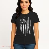 Duck Hunting American Flag Waterfowl Goose Gift For Hunter  Women's T-Shirt thumb 4