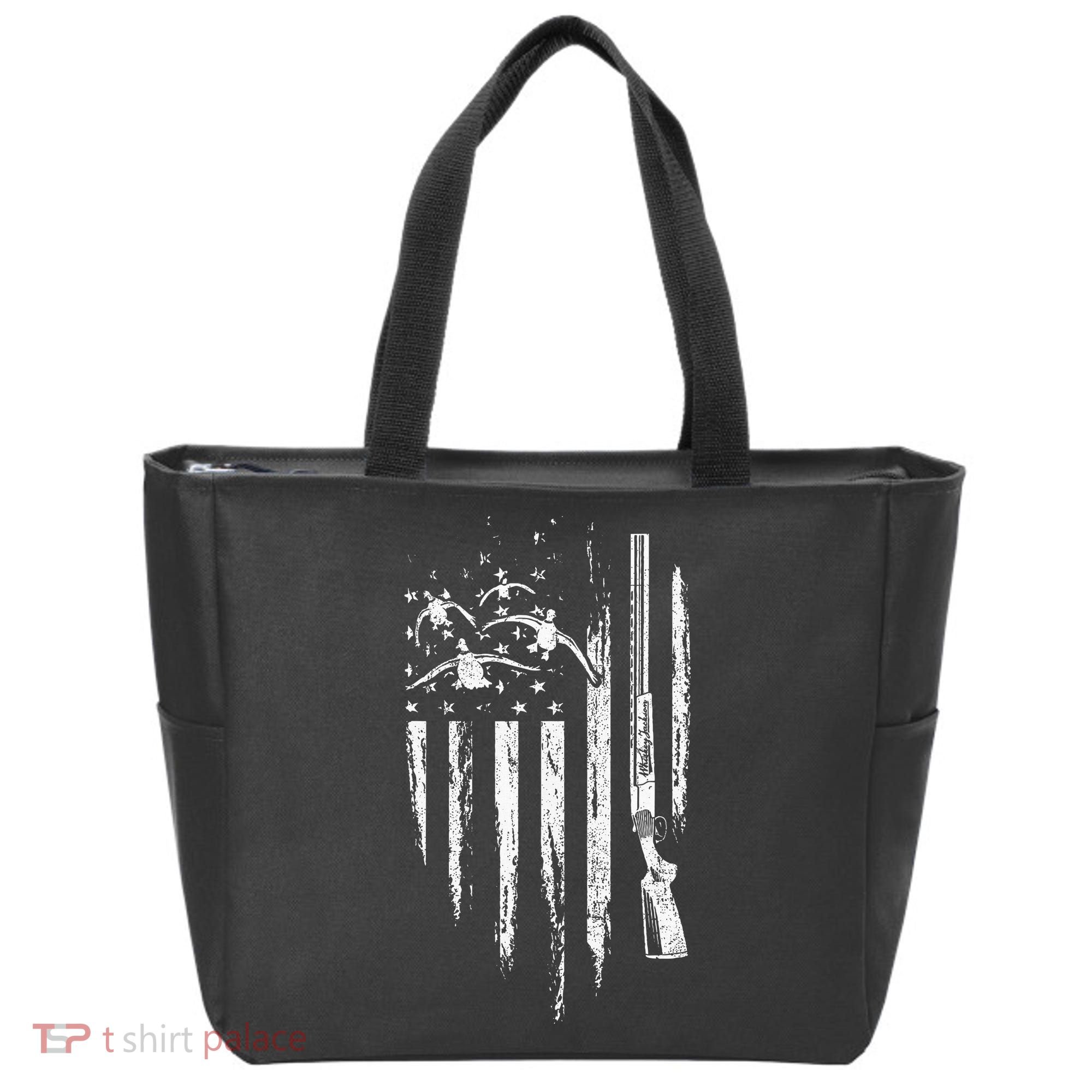 Duck Hunting American Flag Waterfowl Goose Gift For Hunter  Tote Bag