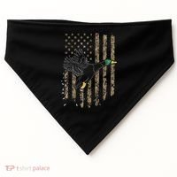 Duck Hunter American Flag Waterfowl Hunting Camouflage USA-Made Doggie Bandana thumb 0