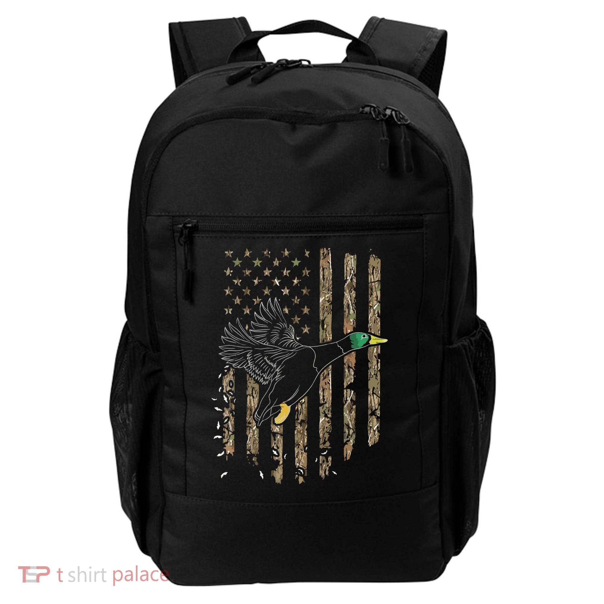 Duck Hunter American Flag Waterfowl Hunting Camouflage Backpack