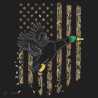 Duck Hunter American Flag Waterfowl Hunting Camouflage Beanie thumb 2