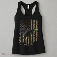 Duck Hunter American Flag Waterfowl Hunting Camouflage Women's Tank Top thumb 3