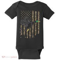 Duck Hunter American Flag Waterfowl Hunting Camouflage Baby Bodysuit thumb 0