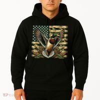 Duck Hunter American Flag Camouflage Hunting Hoodie thumb 2