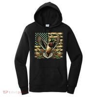 Duck Hunter American Flag Camouflage Hunting Women's Hoodie thumb 0