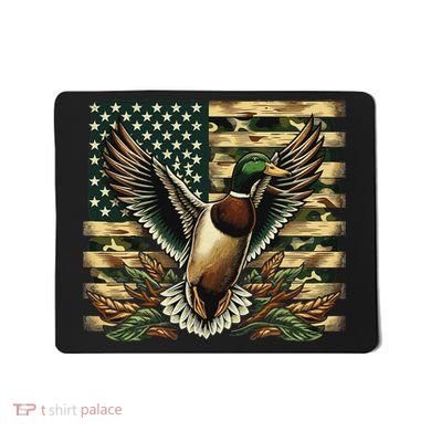 Duck Hunter American Flag Camouflage Hunting Mousepad