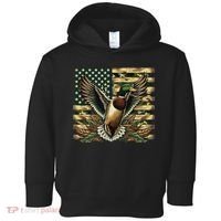 Duck Hunter American Flag Camouflage Hunting Toddler Hoodie thumb 0
