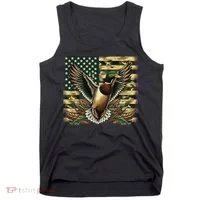 Duck Hunter American Flag Camouflage Hunting Tank Top thumb 0