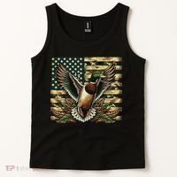 Duck Hunter American Flag Camouflage Hunting Tank Top thumb 2