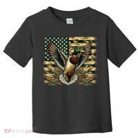 Duck Hunter American Flag Camouflage Hunting Toddler T-Shirt thumb 0