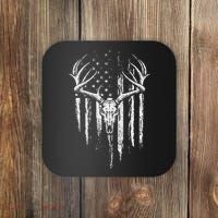 Deer Hunting American Flag Bowhunting Whitetail Bow Hunter Coaster thumb 0