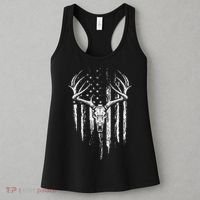 Deer Hunting American Flag Bowhunting Whitetail Bow Hunter Women's Tank Top thumb 3