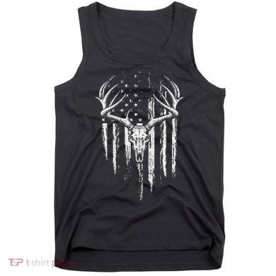 Deer Hunting American Flag Bowhunting Whitetail Bow Hunter Tank Top