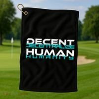Decentralize Humanity Are You Decent Golf Towel thumb 1