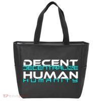 Decentralize Humanity Are You Decent Tote Bag thumb 0