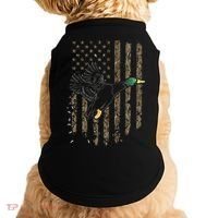 Duck Hunter American Flag Waterfowl Hunting Camouflage Doggie Tank thumb 0
