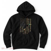 Duck Hunter American Flag Waterfowl Hunting Camouflage Hoodie thumb 0