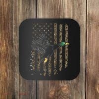 Duck Hunter American Flag Waterfowl Hunting Camouflage Coaster thumb 0