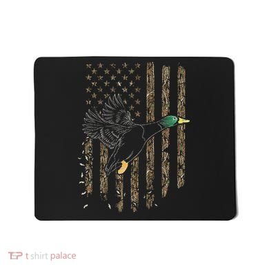Duck Hunter American Flag Waterfowl Hunting Camouflage Mousepad