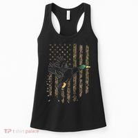 Duck Hunter American Flag Waterfowl Hunting Camouflage Women's Tank Top thumb 0