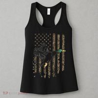 Duck Hunter American Flag Waterfowl Hunting Camouflage Women's Tank Top thumb 3