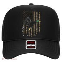 Duck Hunter American Flag Waterfowl Hunting Camouflage Hat thumb 0
