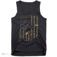 Duck Hunter American Flag Waterfowl Hunting Camouflage Tank Top thumb 0