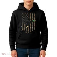Duck Hunter American Flag Waterfowl Hunting Camouflage Kids Hoodie thumb 4