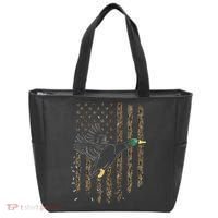 Duck Hunter American Flag Waterfowl Hunting Camouflage Tote Bag thumb 0