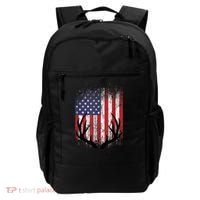 Deer Hunting American Flag Whitetail Buck Antlers Backpack thumb 0