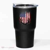 Deer Hunting American Flag Whitetail Buck Antlers Tumbler thumb 0