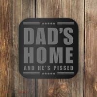 Dads Home And Hes Pissed Trump Dark Maga Dads Home Coaster thumb 0