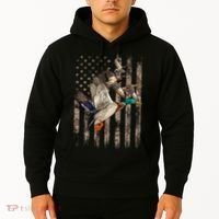 Duck Hunter American Flag Waterfowl Hunting Camouflage Hoodie thumb 2