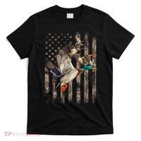 Duck Hunter American Flag Waterfowl Hunting Camouflage T-Shirt thumb 0