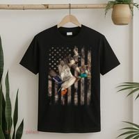 Duck Hunter American Flag Waterfowl Hunting Camouflage T-Shirt thumb 2