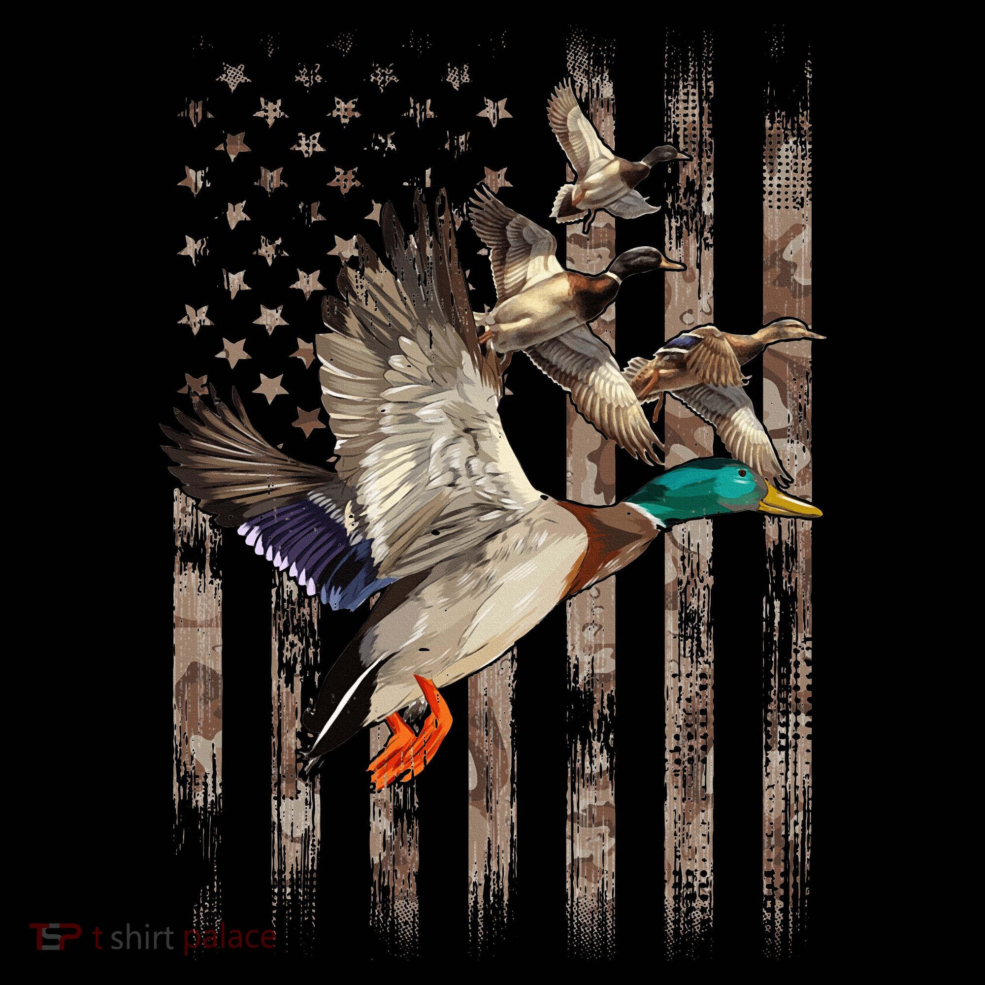 Duck Hunter American Flag Waterfowl Hunting Camouflage Coffee Mug